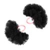 1 Pair Kids Afro Puff Ponytail Extension with Hair Tie Natural Looking Children Wrap Around Synthetic Messy Curly Hair Bun