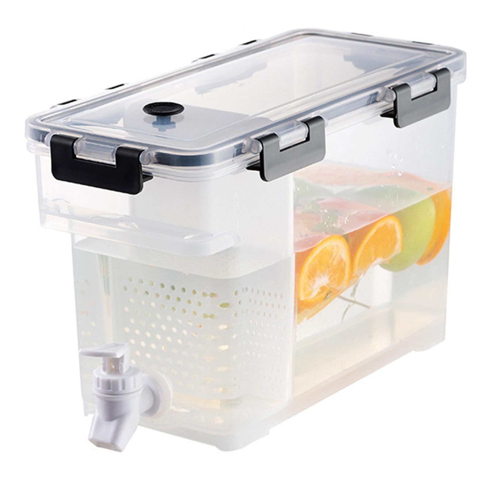 3.5L Cold Kettle With Tap Large Capacity Fruit Juice Dispenser In Refrigerator