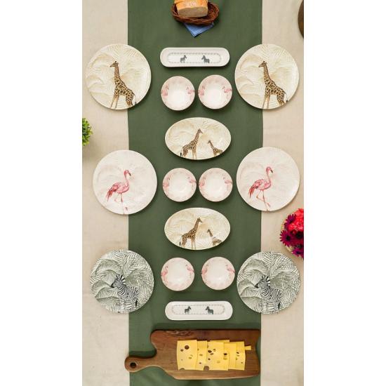 Doğa 16 Piece Porcelain Breakfast Set for 6 People