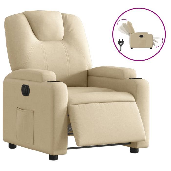 VidaXL Electric Recliner, Relaxation Chair with Adjustable Backrest and Footrest, Living Room Seat, Modern, 3204353