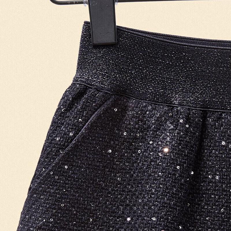 Cypress She Dámské šortky s vysokým pasem a flitry se širokými nohavicemi