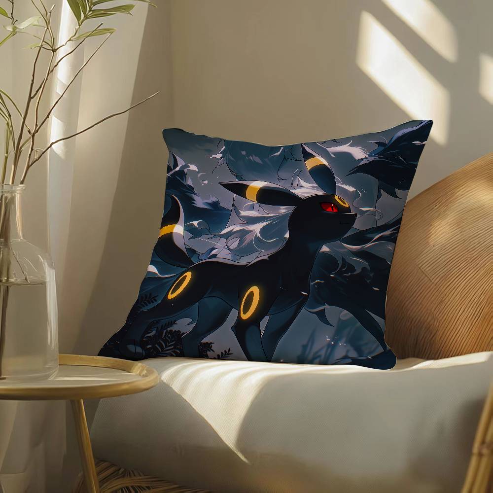 Pokemon Pocket Monsters Anime Plush Pillow Cover Soft Short Plush Cushion Cover For Sofa Bedroom Living Room Home Decor Gift