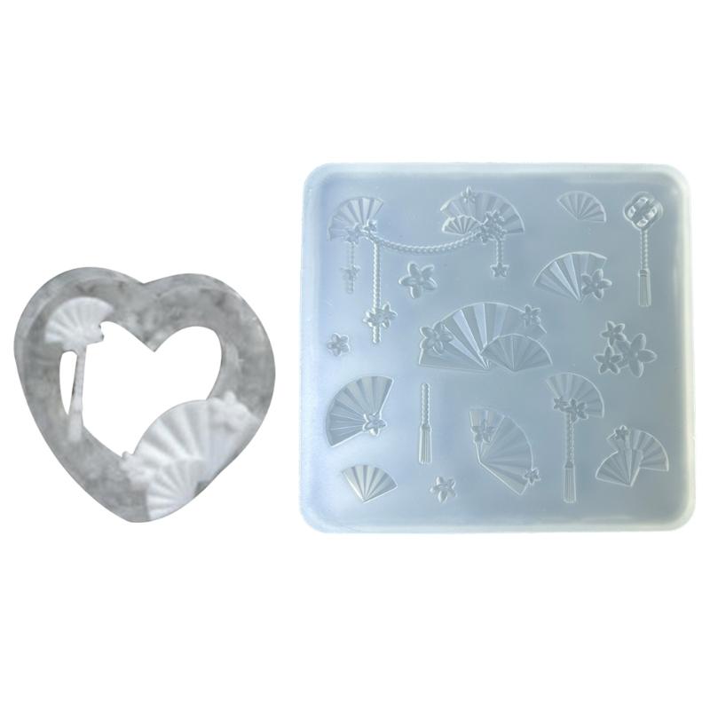 Silikonform Süßigkeitenformen Schokoladenherstellungsformen Fondantformen Fächerformformen Dessertzubehör Silikonstruktur