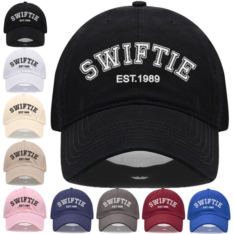 Comfortable Home Life Women's Brown Swiftie 1989 Embroidery Baseball Cap For Men Unisex Washed Cotton Dad Hat Sun Hat Gift Fans Cm