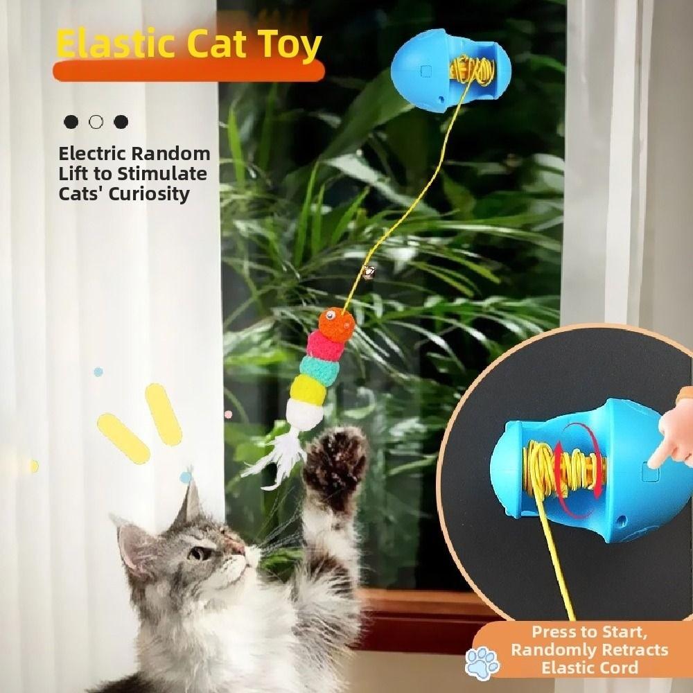 Creative Electric Door Hanging Toy Automatic Lifting Funny Elastic Rope Pet Toy Pet Self Play Rechargeable
