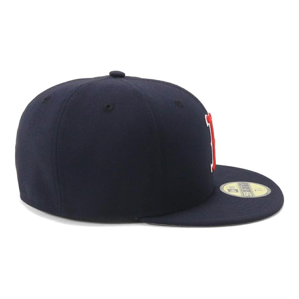 New Era 59FIFTY Cap MLB Boston Red Sox BOS Navy Blue UNDER VISOR ONSPOTZ Exclusive and 5950 Straight Flat Visor Perfect for Spring and Summer Popular