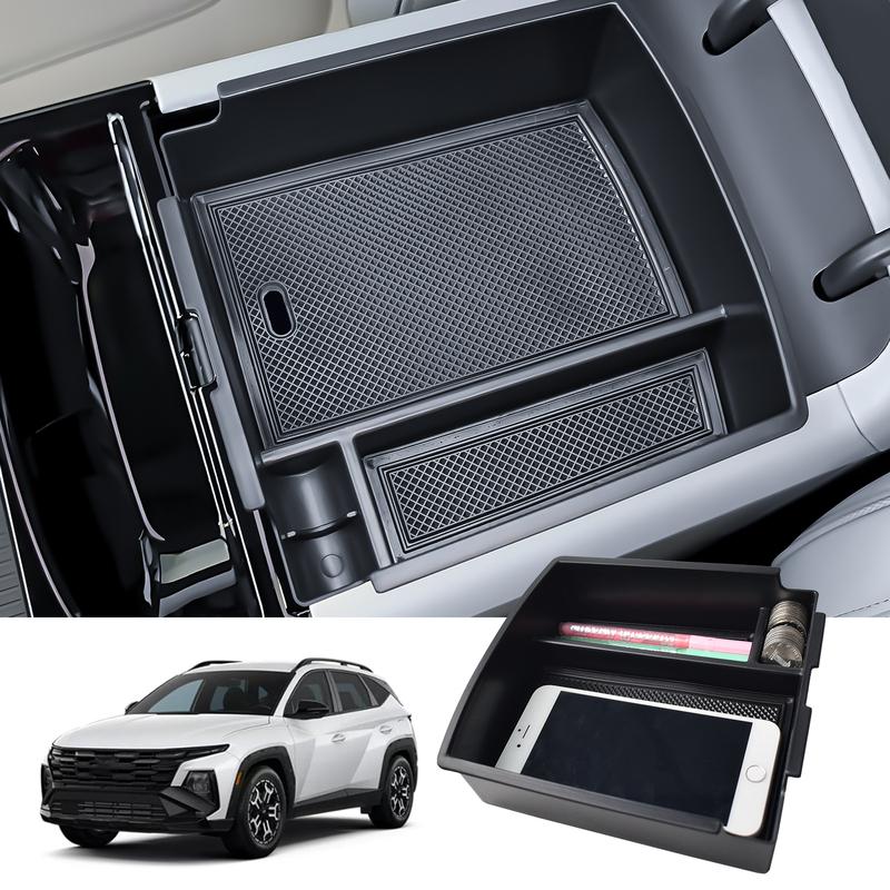 Sixthsmoy Armrest Storage Box Tray For 2025 Hyundai Tucson Limited Car Center Console Organizer Secondary Interior Accessories
