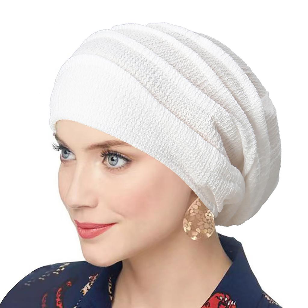 Summer Breathable Ruffled Women's Turban Hat