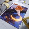 1PC Cat plays with moon reflection Carpet for Living Room Bedroom Sofa Home Decor Rus Non-slip Floor Mat Luxury Gift
