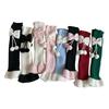 Lolita Socks Bow Lace Hairball Ancola Red Thickened Warm New Year Christmas Pile
