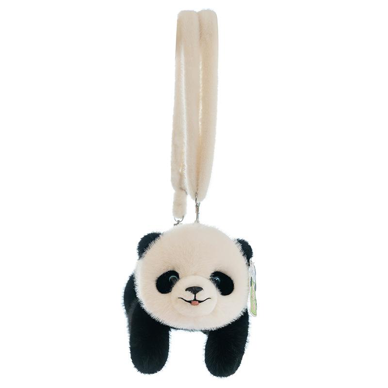 New Panda Hanhan Backpack Plush Toys Children's Day Gift Activities Wholesale Small Panda Doll Catch Machine