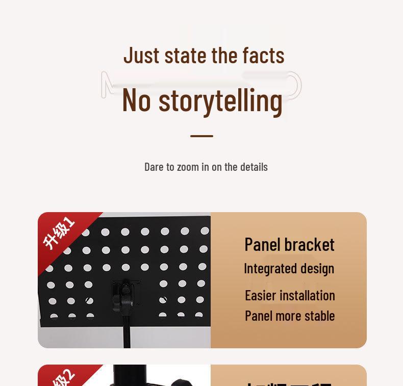 Bärbart hopfällbart höjdjusterbart notställ för gitarr, fiol, guzheng, erhu och mer