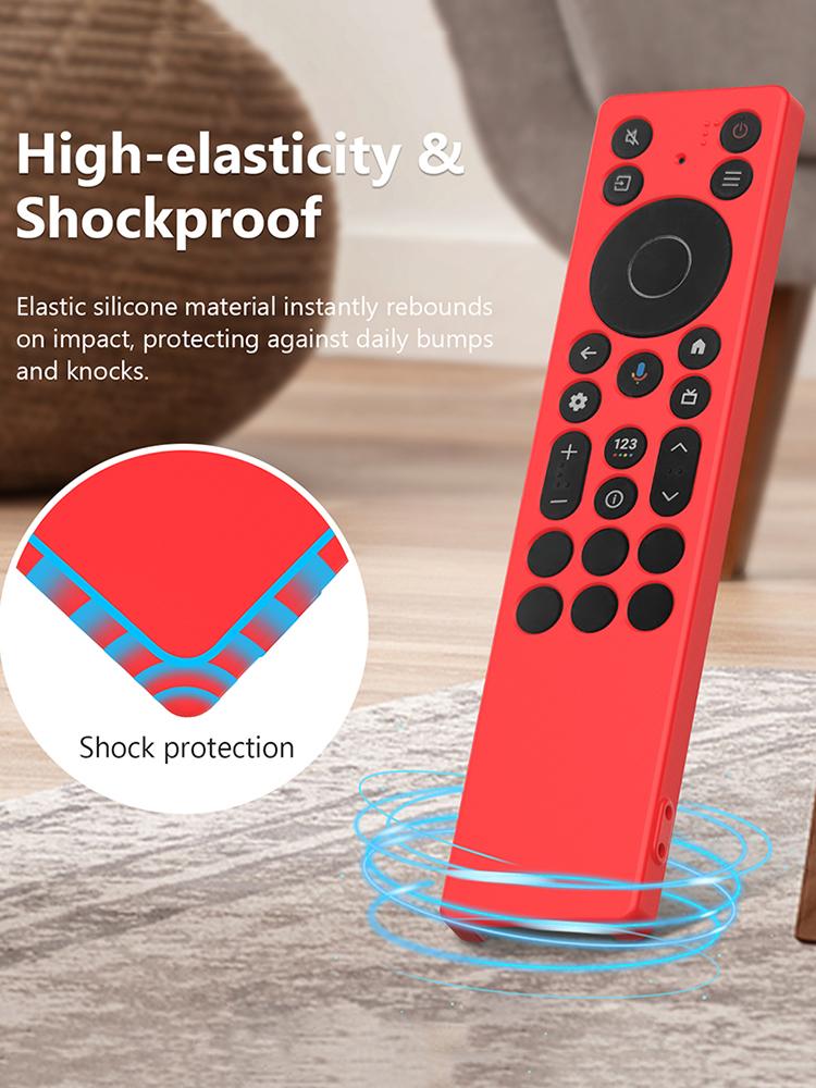 Silicone Cover with Lanyard Protective Cover Shell Anti Slip Television Remote Cover for TCL RC813A RC923A Remote Control