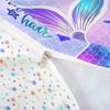 Erosebridal Mermaid Tail Comforter Cover,Kids Fish Scales Duvet Cover Twin,Girly Shell Starfish Bedding Set Ocean Life Sea Animal Bed Sets P