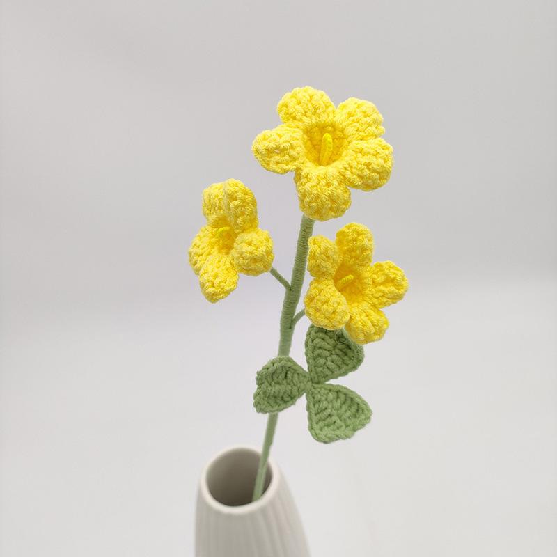 

Mini Rose Crochet Flowers Creative Knitted Flowers Crochet Woven Flower Bouquet Wedding Party Home Decor Gift