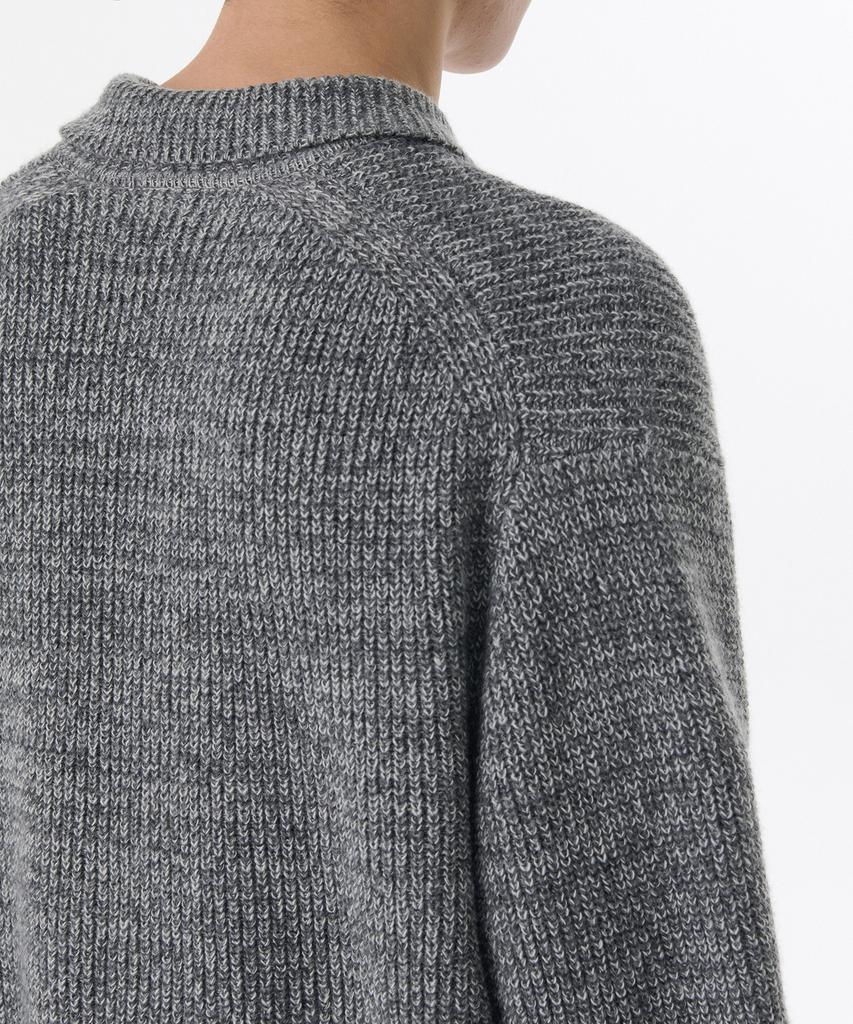 MUSINSA STANDARD Mixed Yarn Collared Knit [Melange Gray]