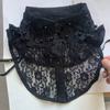 Fashion Front Tie White Fake Collar for Women Stand Detachable Collar Fake Girls Vintage Lace Ladies False Blouse Collar