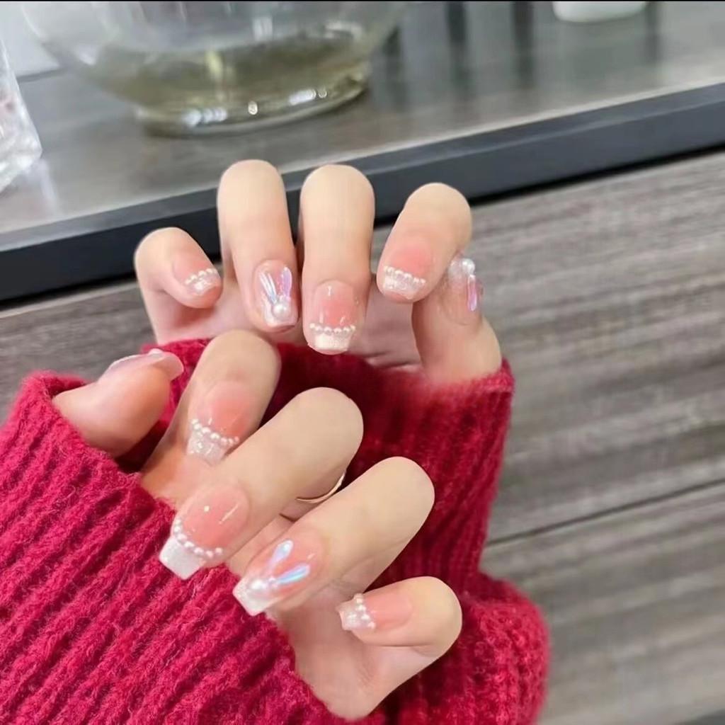 

Nail Handmade Wearable Patch Rabbit Cat Eye Sweet Manicure Sticker Starry Sky L