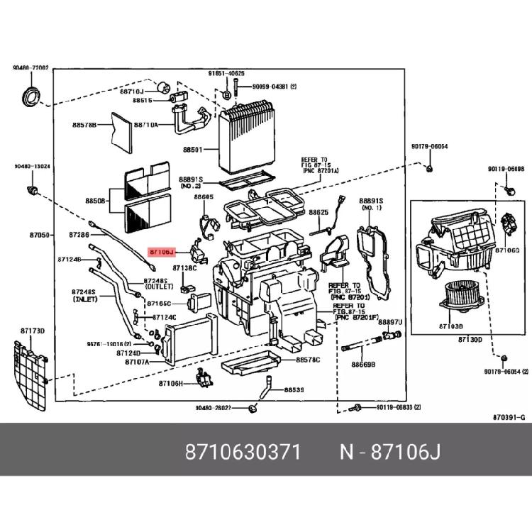 Replacement Damper Servo Automotive Accessories Car Climate Control Damper Servo for GS400 RX300 87106-30371