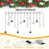 Christmas Curtain Light USB Powered Warm White Multicolor LED Star Moon String Light for Bedroom Window Xmas Decor New Year Gift