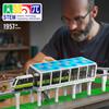 Mould King 12040 Italian Marconi Express Light Rail Train Model Building Block Remote Control and App Dual Diesel Locomotive Train Model for Kids Kit,