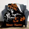 Custom Name Pulp Fiction Flannel Fleece Throw Blanket with Personalized, Soft Cozy Blanket for Home Decor Birthday Gift