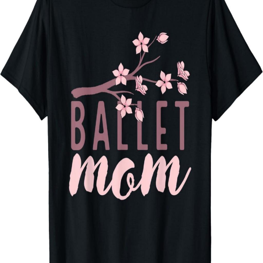 Mothers Day Ballet Mom Ballerina Mommy Cherry Blossom Ballet T-Shirt