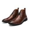 Men Blue Ankle Boots Motorcycle Casual Brown Boots Dress Formal Black Leather Tuxedo Wedding Derby Boots