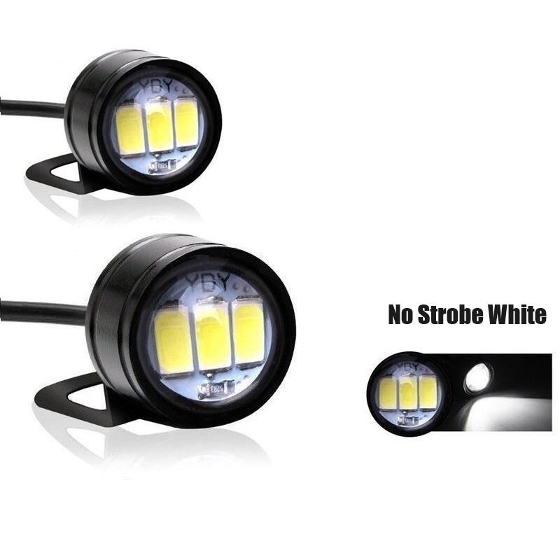 1 Pair DC12V Motor Strobe Led Eagle Eye Flashing Light Headlight With Brackets Daytime Running Lamps For Motorcycle Spotlight