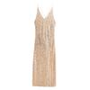 2025 Spring Women's Sequin Mesh Sleeveless Long Dress with Slit