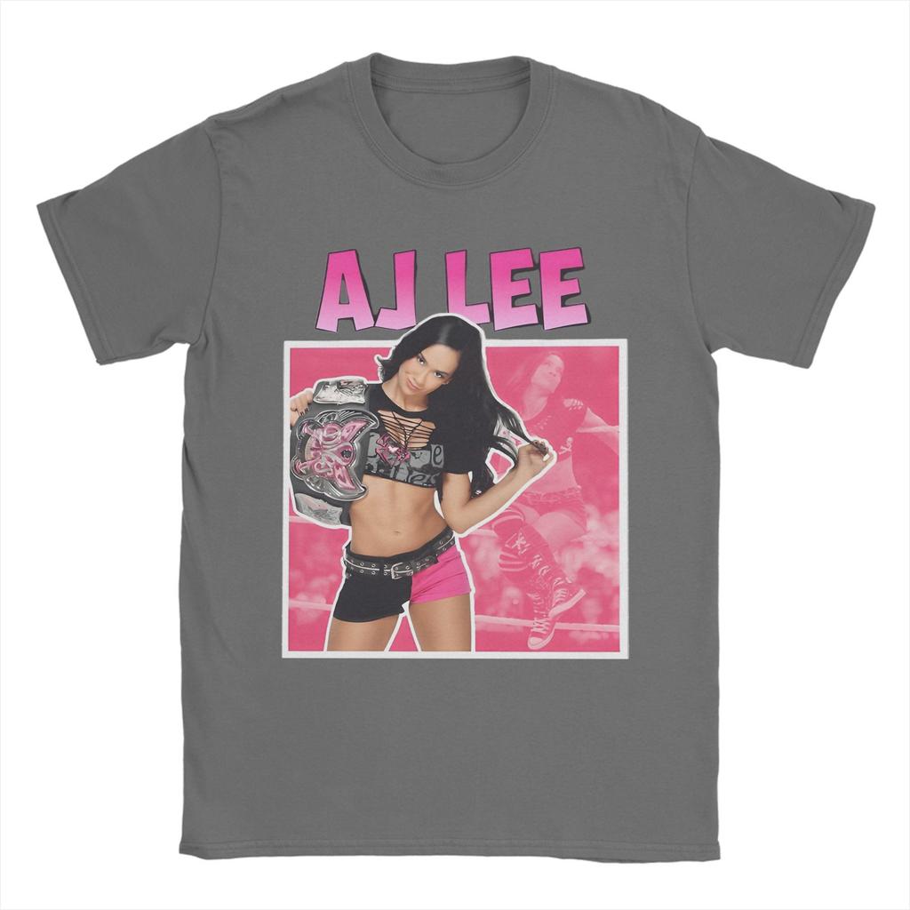 AJ Lee Wrestling Girl 90s Men's T Shirt  Vintage Tees Short Sleeve O Neck T-Shirt Pure Cotton 6XL Clothes
