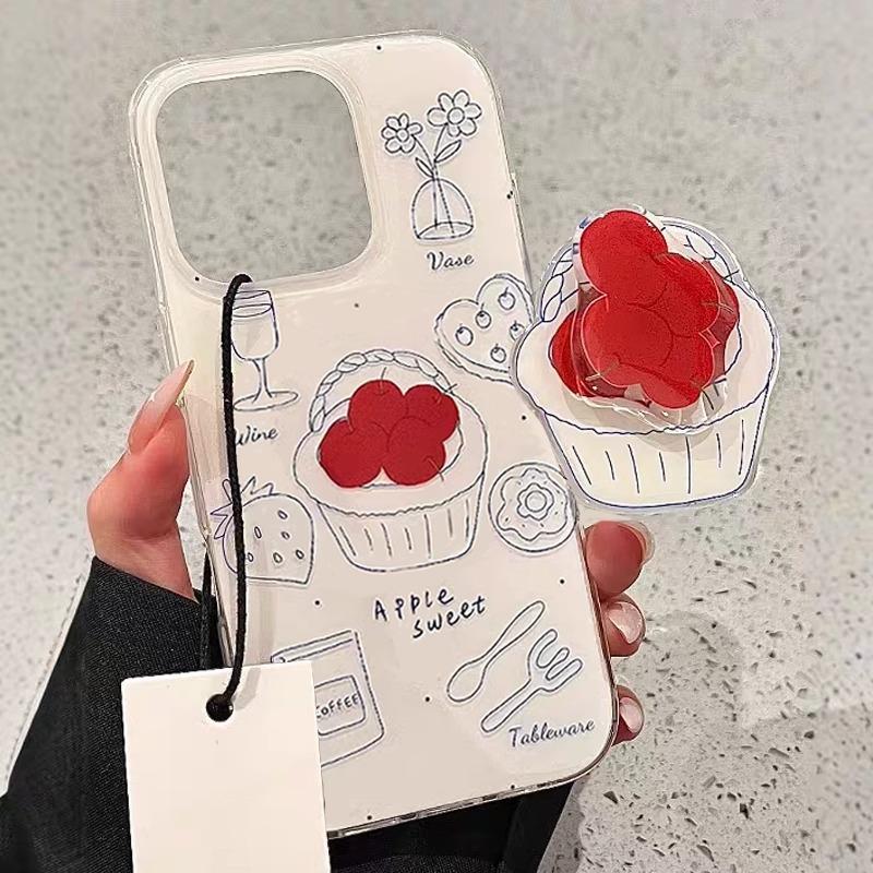 

Single Layer Graffiti Red for Apple for Apple 16pro Mobile Phone Case New Model for IPhone15promax Cartoon 13 For Apple 16E