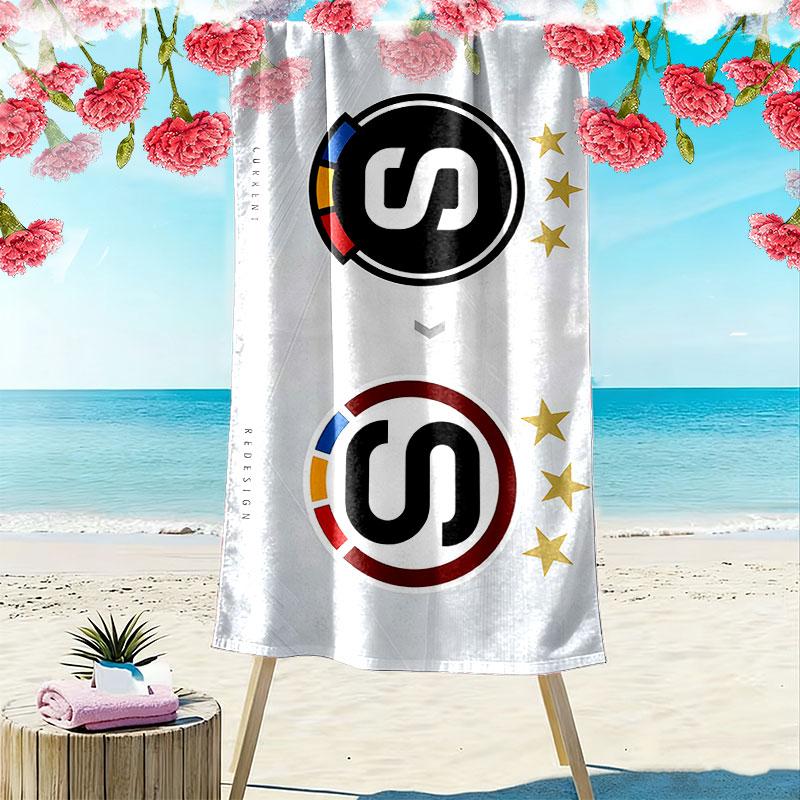 Iron Sparta Print Beach Towel, Large Soft Quick Dry Towel for Beach Camping Swimming