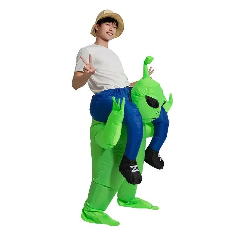 Yetişkin Uzaylı Şişme Kostüm Üzerinde Binme Parti Cadılar Bayramı Kostümü Cosplay erkek Kadınlar için