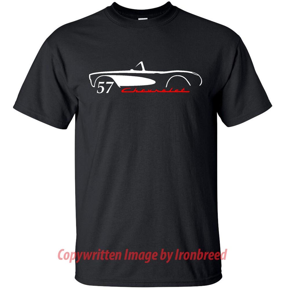 

1957 57 Chevy Corvette T-Shirt Classic Stingray Muscle Car Emblem Mouldings 2XL
