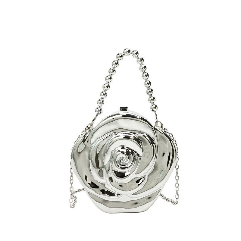 Acrylic Box Bag for Women 2025 Niche Floral Design Unique Elegant Handheld Evening Bag