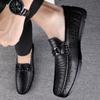 Spring Luxury Brand Loafers Shoes Men Classic Genuine Leather Mens Slip-On Driving Shoes Pattern Casual Moccasins Office Shoes