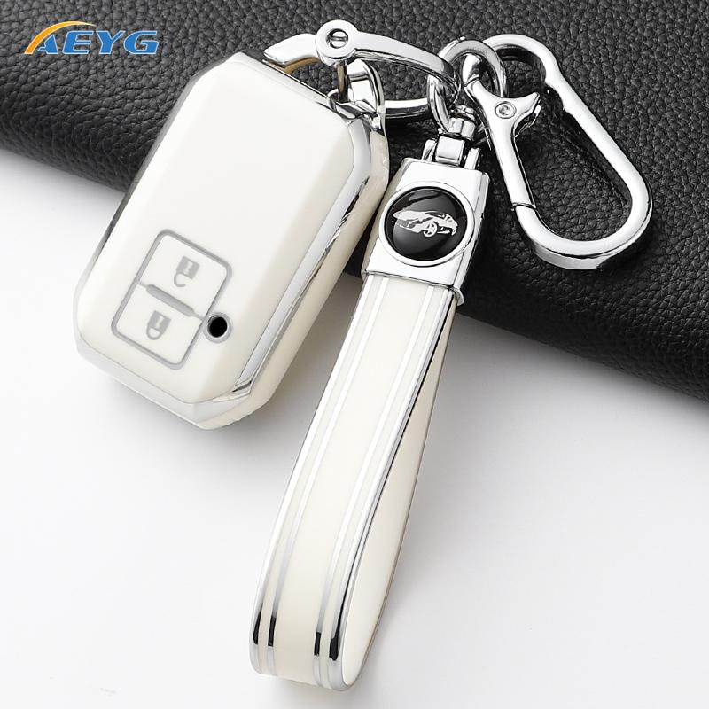 New Fashion Soft Tpu Car Key Case Cover Shell Fob For Suzuki Swift Wagon R Jimny Sierra Spacia Ertiga 2 Buttons Auto Accessories