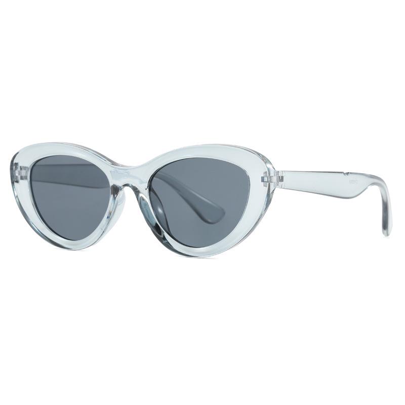 Sweet Girl Cat Eye Sunglasses: Trendy Large Frame, Rock Color Sunshade