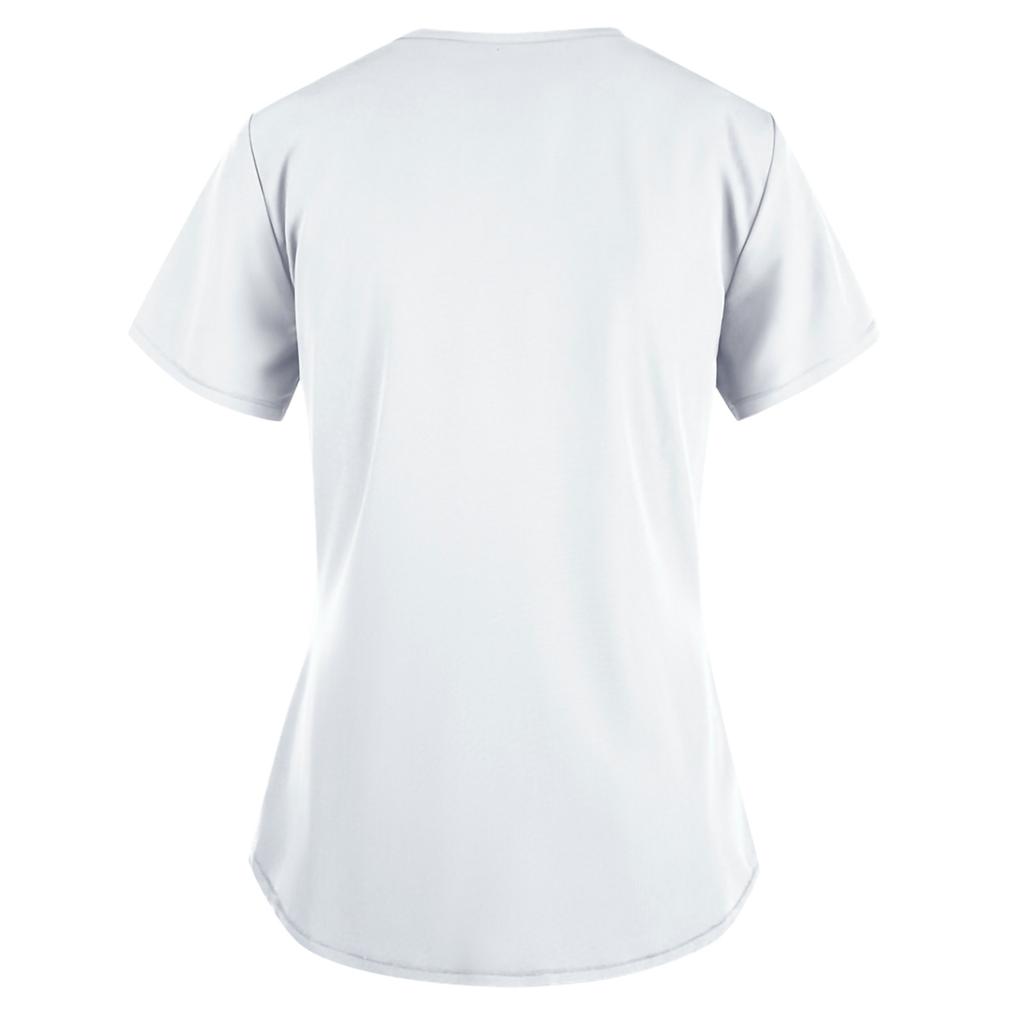 Women's New Cute Valentine's Day Love Pocket V-neck Short Sleeve Loose Top