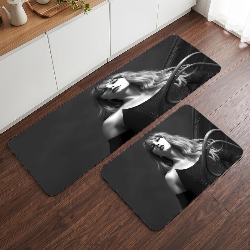 Taylor Swift (14) Flannel Kitchen Mat Soft Anti-Slip Kitchen Floor Runner Rug Kitchen Rug for Home Kitchen Decor