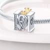 Charms Fit Qikaola Original Bracelets Classic Crown 26 Letters Alphabet Charms Beads For Women Fine Diy Wedding Jewelry Gift