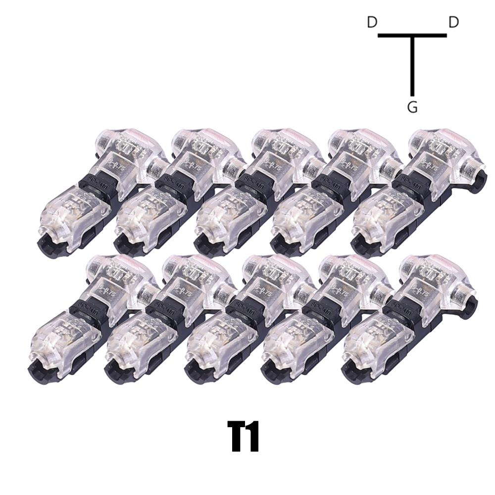 10 Stücke 2Pin Led Car Audio Universal-Compact-Draht-Anschluss T/H FORM Leiter Schnellverbinder Crimp Terminal Block AWG 18-22