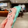 N83 Herz- und Blattkunst Macaron Wavy Edge Handyhüllen für iPhone 15 Pro Max Samsung A54 A13 A14 S23 S24 Ultra A23 Redmi Note 13 Pro Stoßfeste Hülle