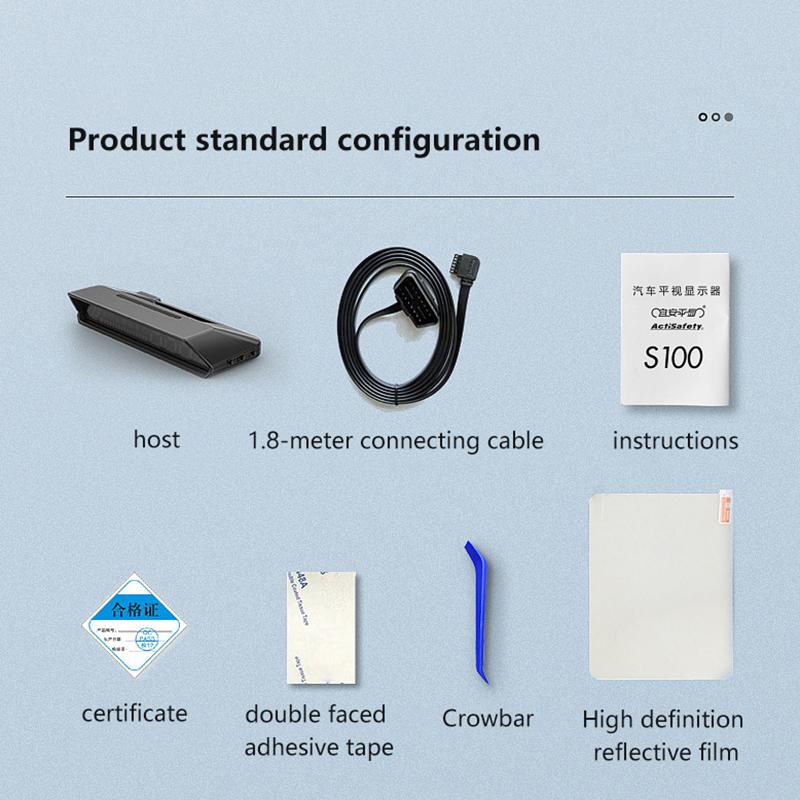 Dual Screen Car Speedometer Digital Hud Odb Driving Speedometer Windshield Projector Voltage Head Up Display For Truck Vehicles