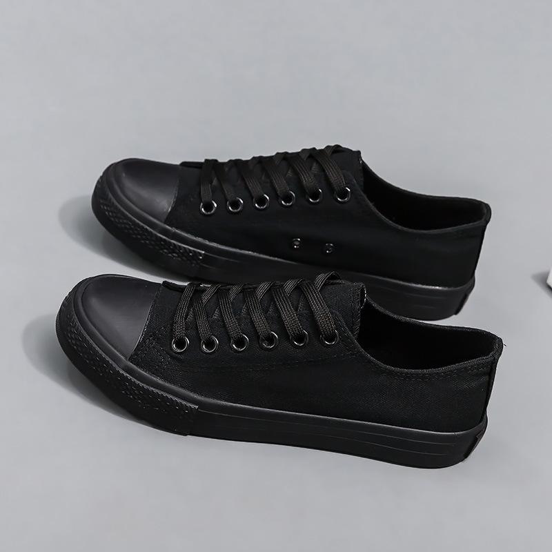 

Small black shoes student cloth shoes labor insurance shoes low-top track and field training flat shoes lace-up games dance shoes women s shoes 35 women's model