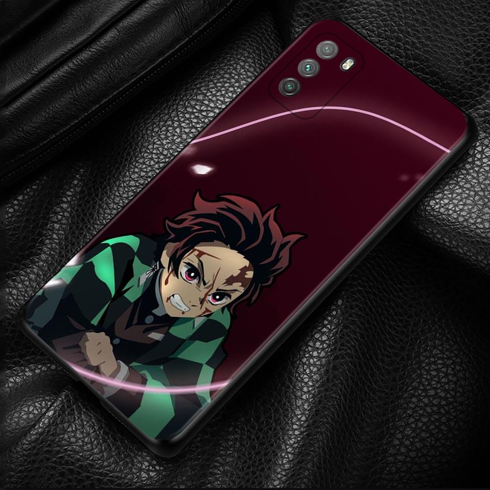Pouzdro Anime Cartoon Demon Blade pro Xiaomi Mi Poco X3 Pro F3 X3 GT M3 X3 NFC F1 M3 Pro 5G F3 GT Black Silicon Cover Coque Shell