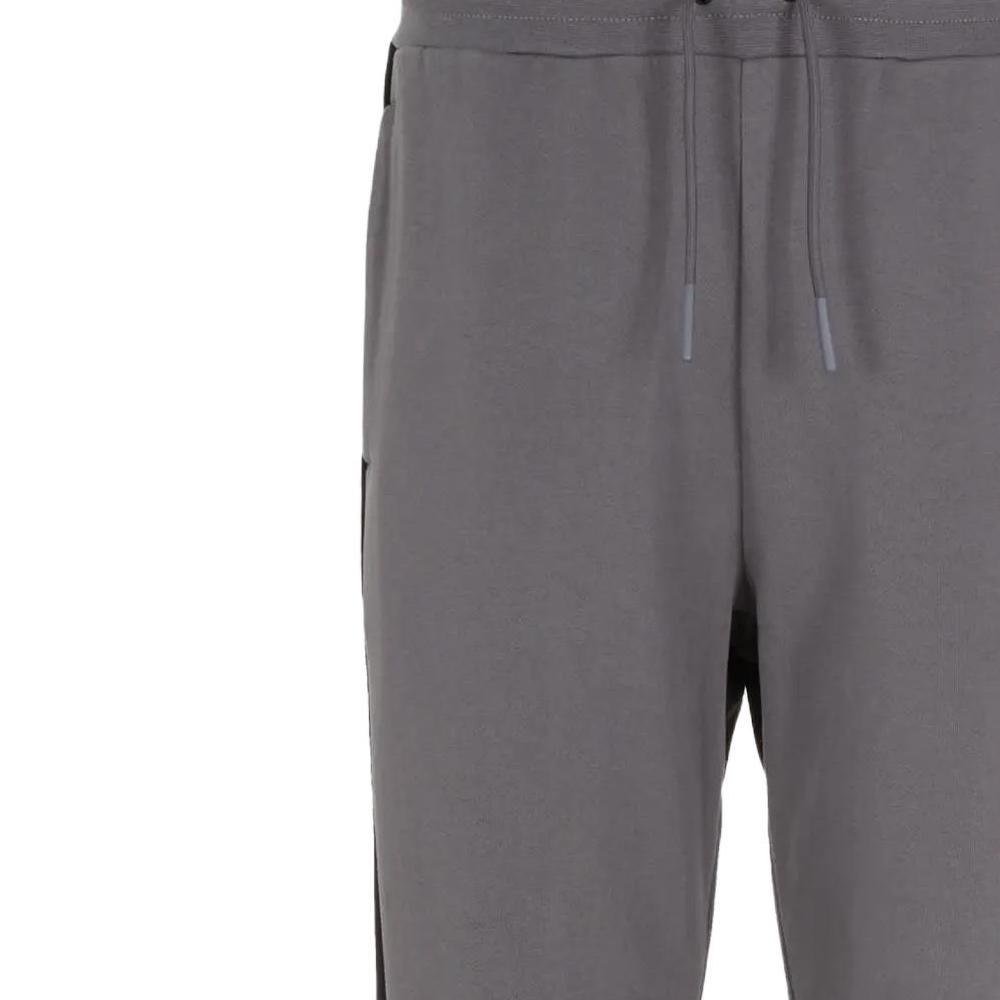 Emporio Armani FW23 EA7 Series Logo Print Color Block Drawstring Casual Pants Men bottoms Iron-Gray 6RPP65-PJEQZ-1977