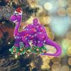 2D Christmas Tree Dinosaur Pendant Acrylic Decorative Acrylic Christmas Tree Decoration Hanging Dinosaur Pattern