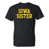 Iowa Hawkeyes Sister Basic Block T-Shirt- Black